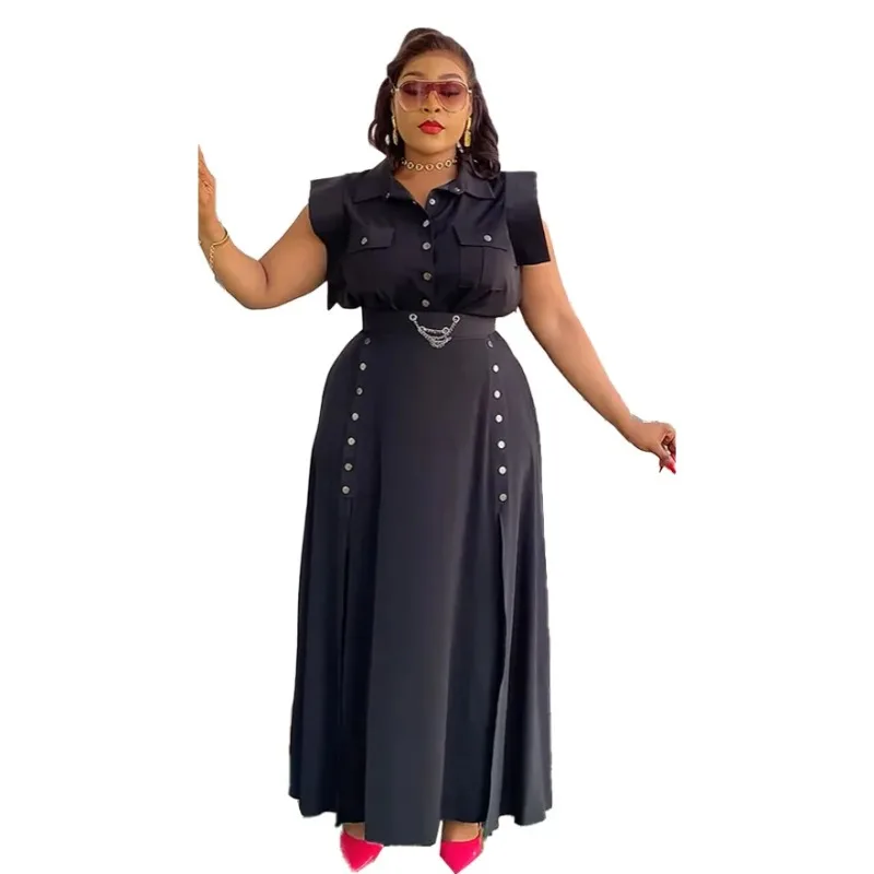 

African Clothes For Women 2 PCS Sets Tops And Skirts Suits Dashiki Ankara Turkey Outfits Gown Plus Size Wedding Party Dresses