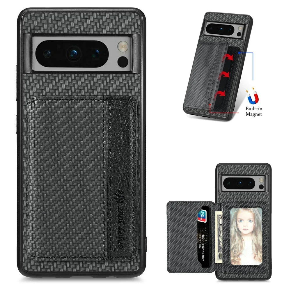 Pixel 9 Pro XL 5G Luxury Case Anti-theft Leather Funda for Google Pixel9 Pro XL Case Pixel 8 7 6 6A 7A 8A 9A Magnet Back Cover