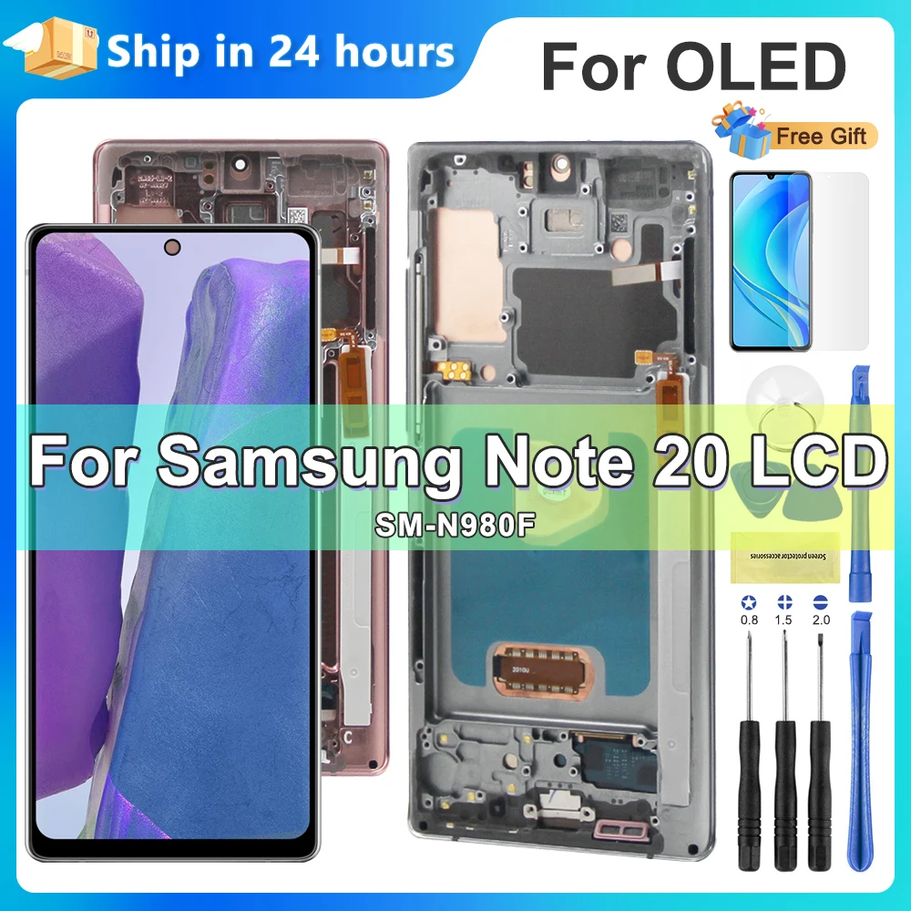 6.7\'\' AMOLED for Samsung Note 20 Display Assembly, for Samsung Note20 N980F N981B N980F/DS Lcd Display Touch Screen Digitizer