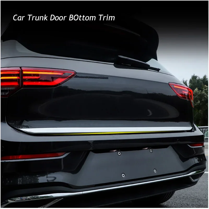 Car Rearguard Trunk Rear Bumper Tail Box Door Trim Stickers Strip Garnish Styling for VW Golf 8 MK8 2020 2021 2022 2023