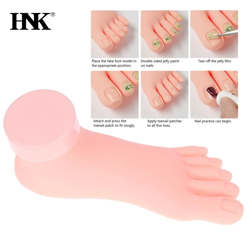 Toe Nail Training Model Flexible Silicone Practice Fake Foot Prosthetic False Nails Display Stand Soft Pedicure Tool