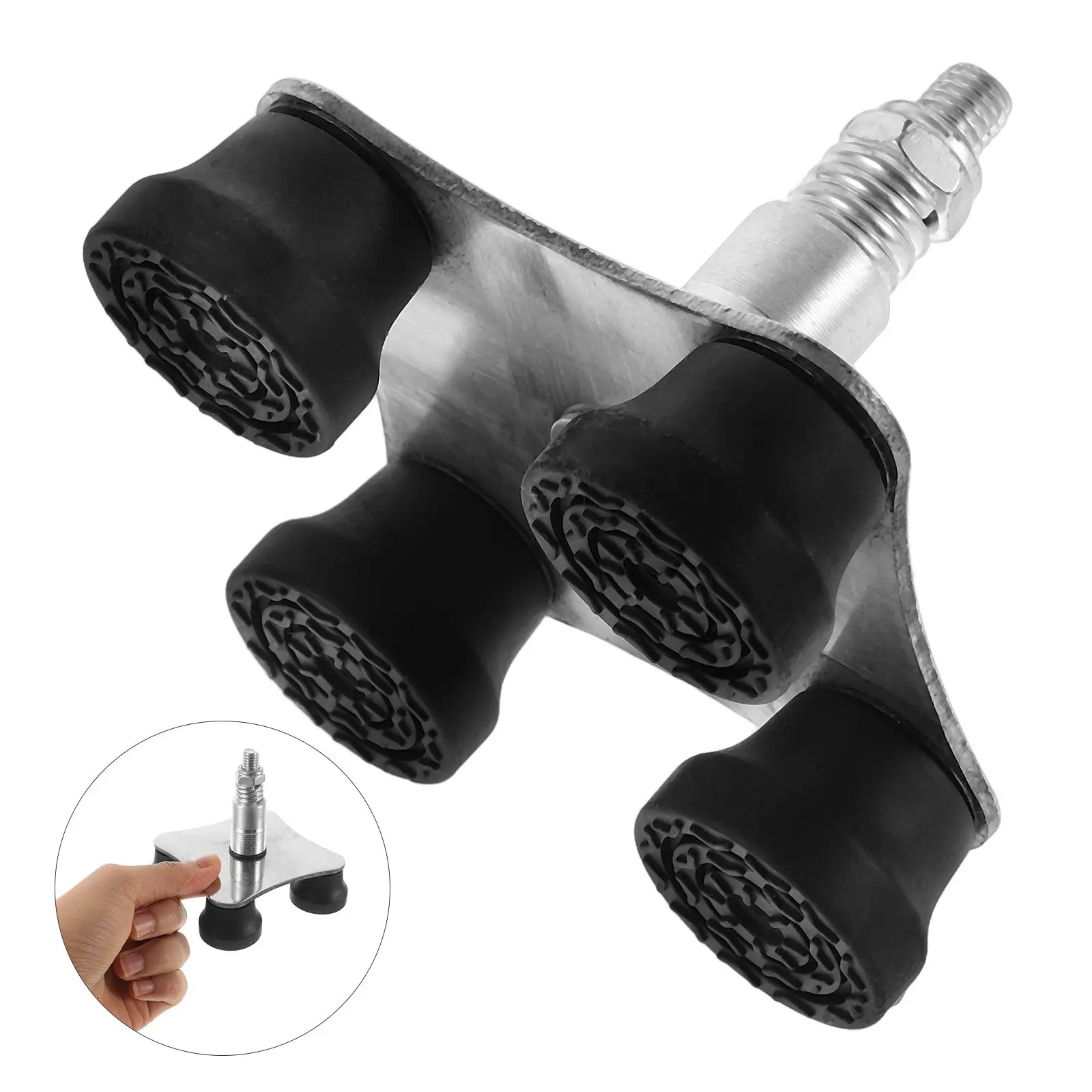 Quad Cane Tip Replacement Set Nonskid Walking Pole Tips for Standard Folding Cane Crutch Trekking Stick Balance Stability