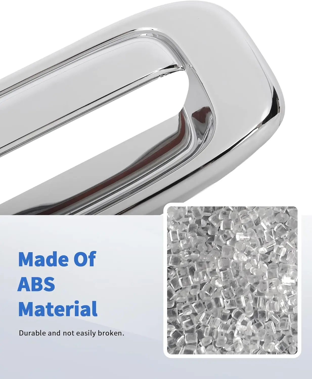 Tailgate Handle Cover Chrome Trim Rear Door Handle Protector ABS For Chevy Silverado 1999-2006 GMC Sierra 07 Classic No Keyhole