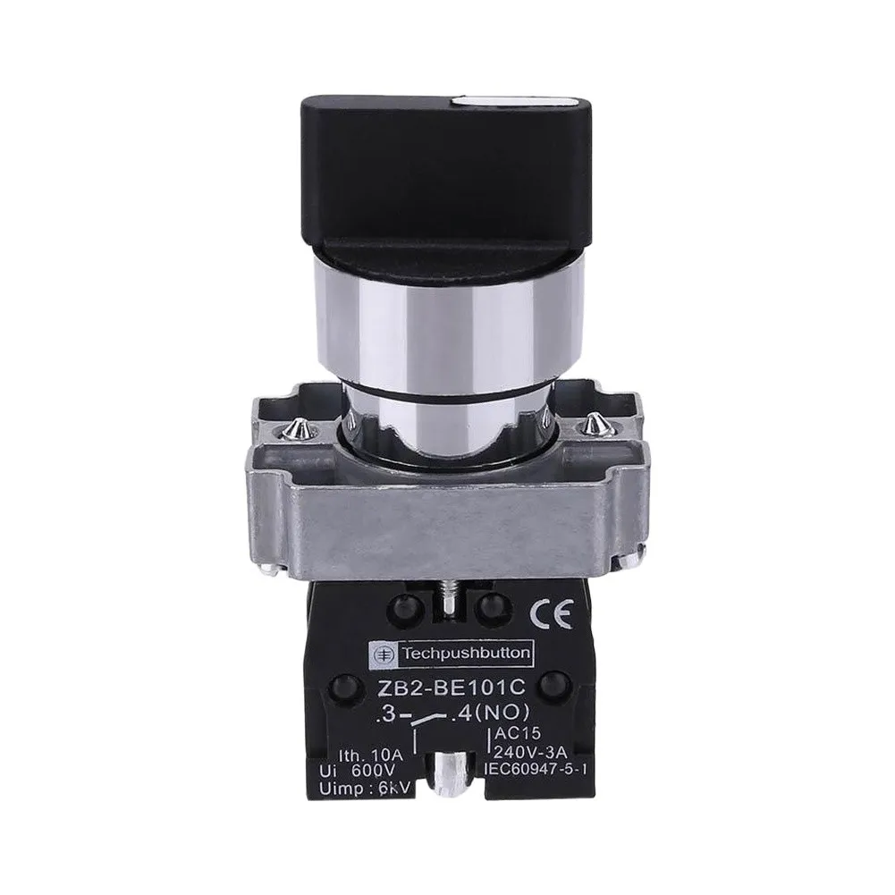 Selector Switch, 3 Position 2NO Maintained, 10A Ith, Reliable Performance, Extended for service Life  Selector