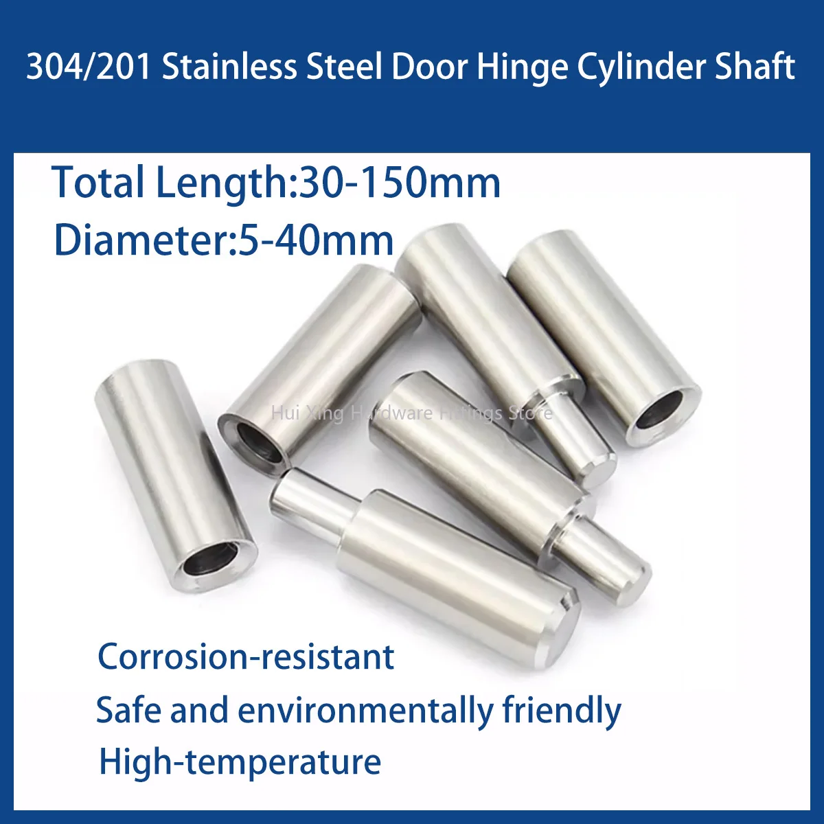 

304/201Stainless Steel Door Hinge Cylinder Shaft/Rotational Welded Heavy-Duty Rotating Hinge/Top-and-Bottom Shaft for Iron Gates