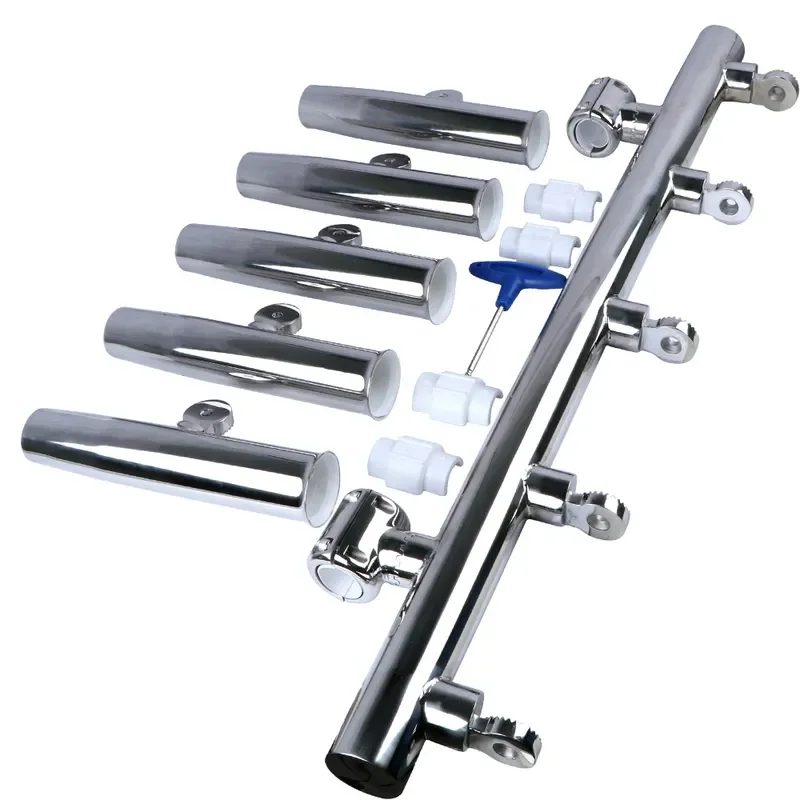 Stainless Steel Battery Fishing Rod Holder Bracket Marine Yacht Hardware Accessories Boat Deck Mount Rack for Sea Angling