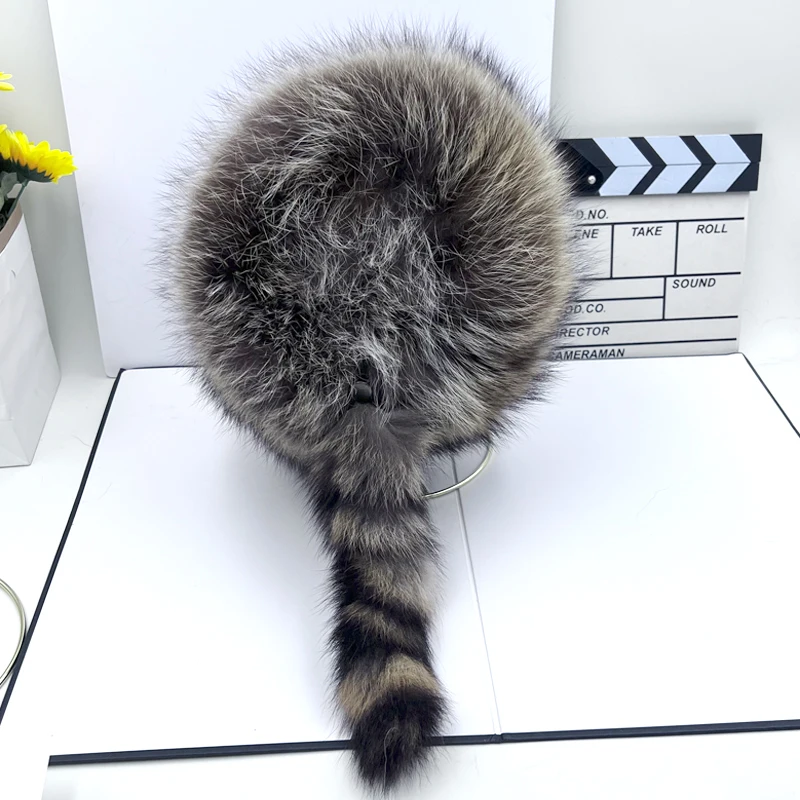 Classic Russian Ushanka Hat for Men Women Genuine Raccoon Fur Winter Ear Warmers