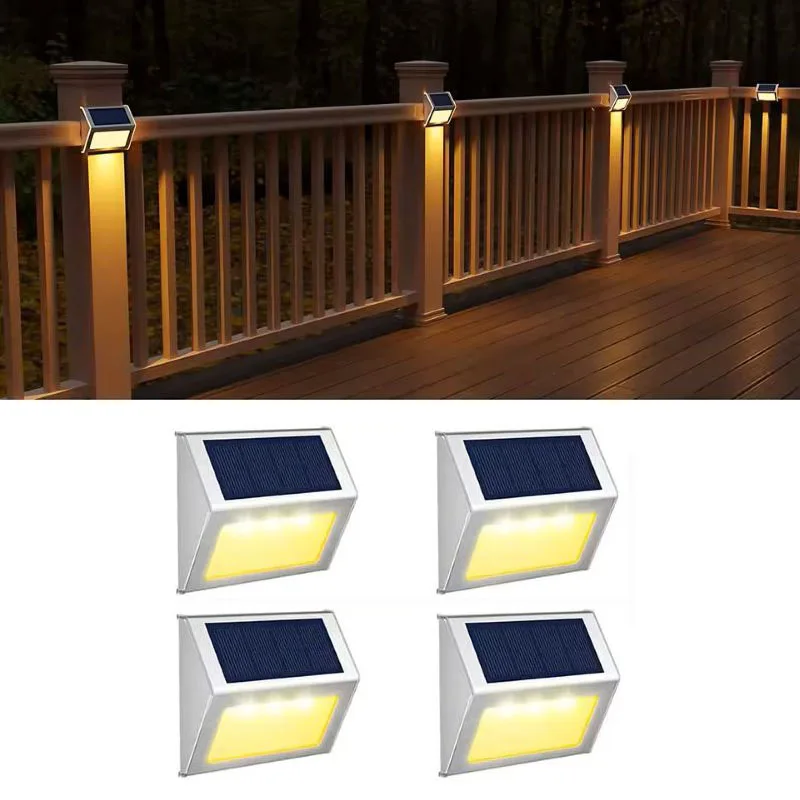 Solar Deck Lights 1/4/6/12PCS Waterdichte buitenverlichting Hekpaalverlichting Geschikt voor buitenzwembaden en tuinen