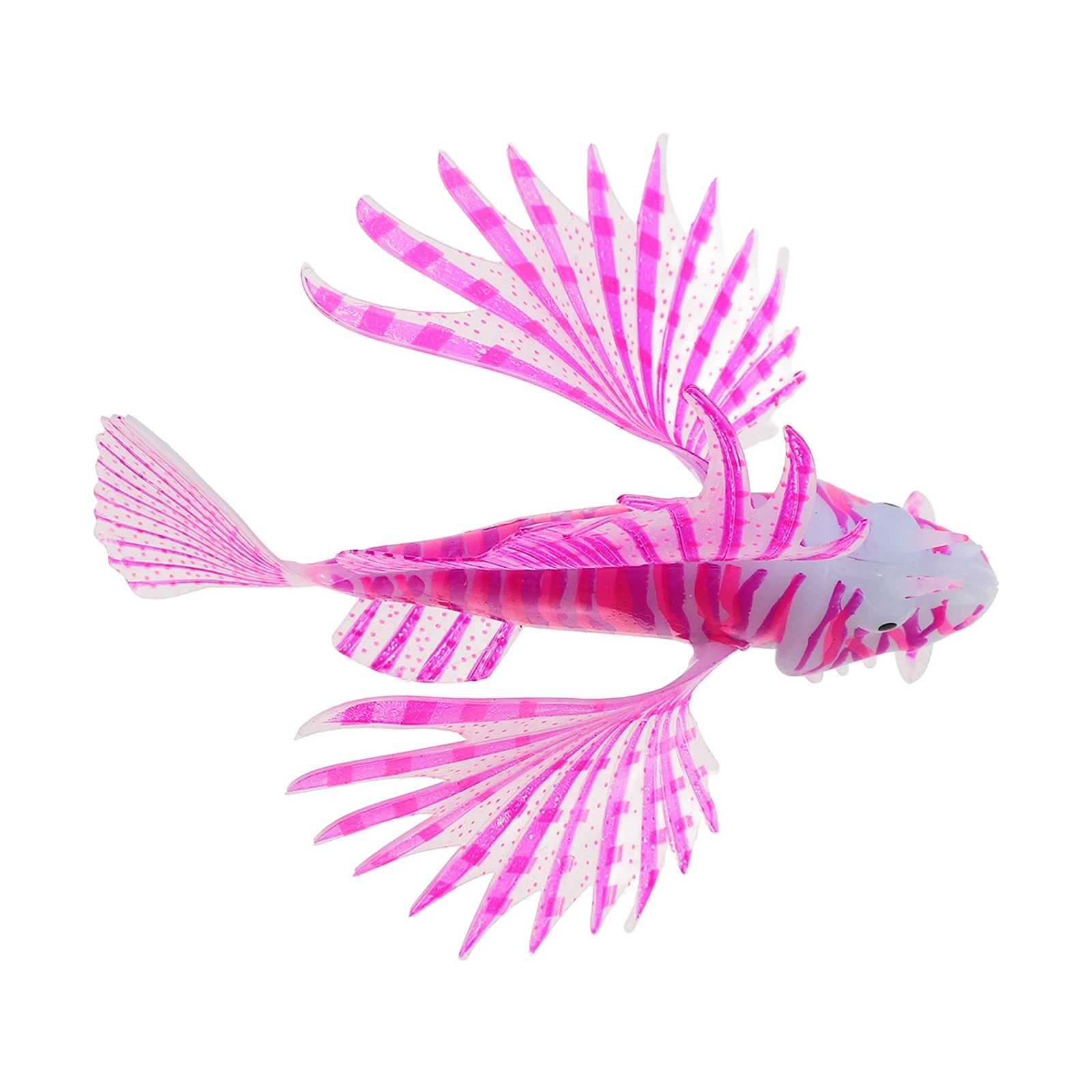 

Lifelike Lionfish Aquarium Decor Glowing Silicone Fish Tank Ornament Mysterious Enchanting Atmosphere Night Light