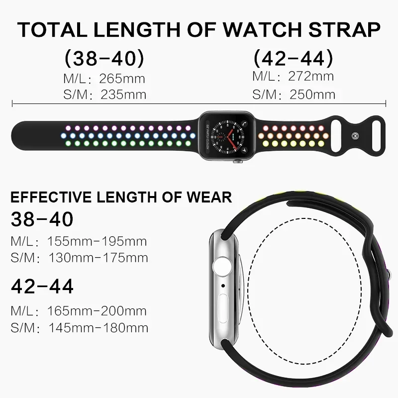 Sport band for Apple Watch strap Ultra-2 49mm Series 9/8/7 41mm 45mm 38 42MM Silicone Bracelet iWatch serie 6 SE 5 4 3 44mm 40mm