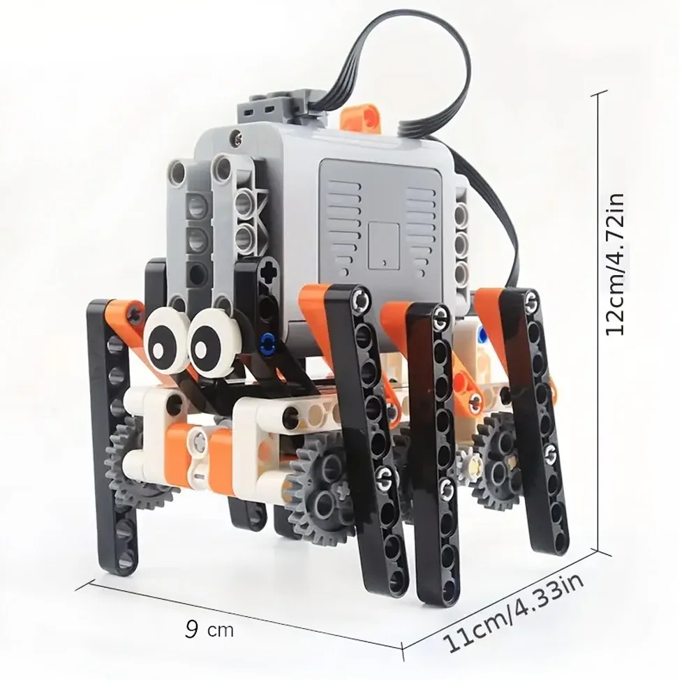 Hexapod-Robot para caminar biónico, juego de bloques de construcción, Motor de potencia MOC, bloques educativos creativos tecnológicos, juguetes, regalos # T3