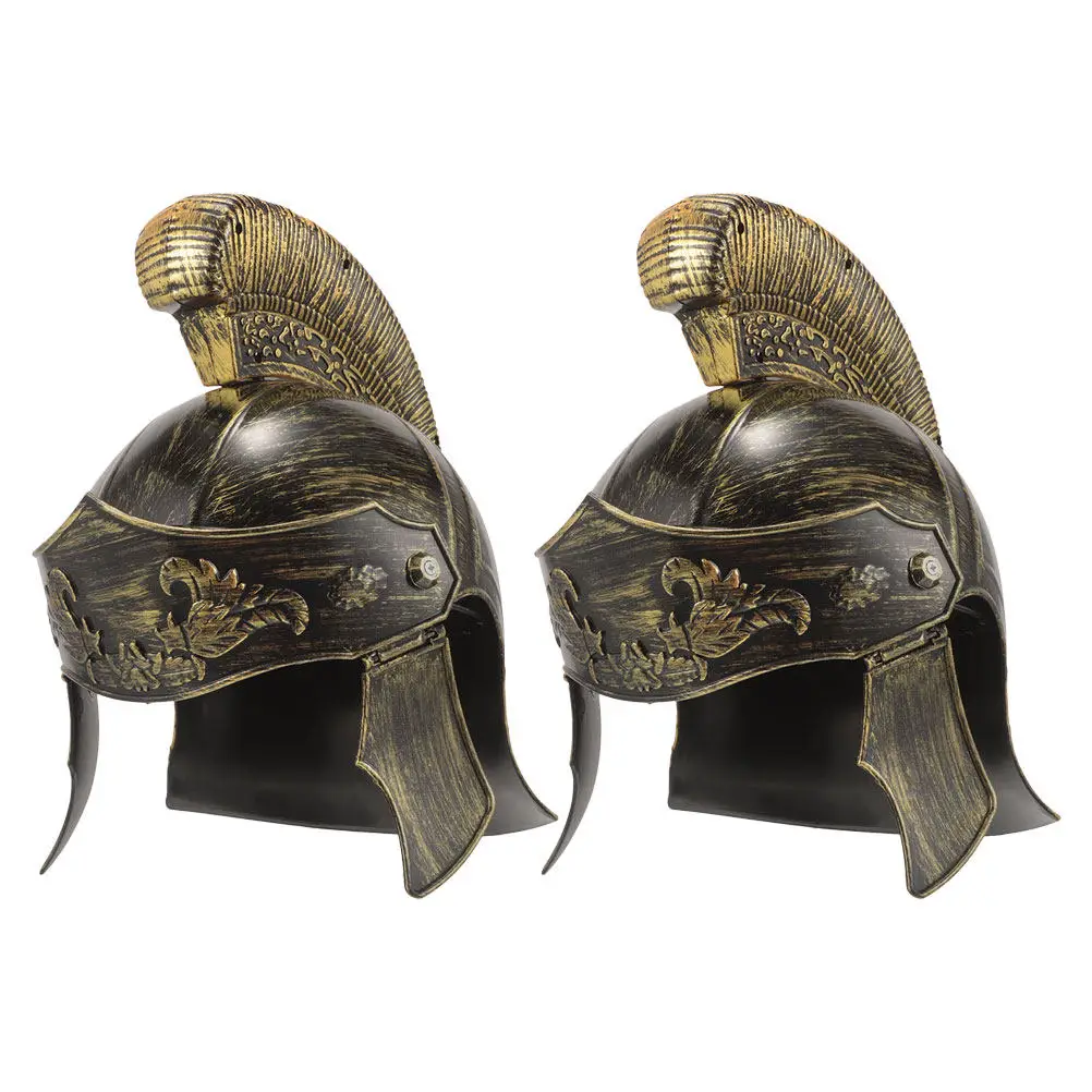 2Pcs Medieval Warrior Roman Soldier Knight Hats Costume Party Headwear Accessories Roman Soldier Hat