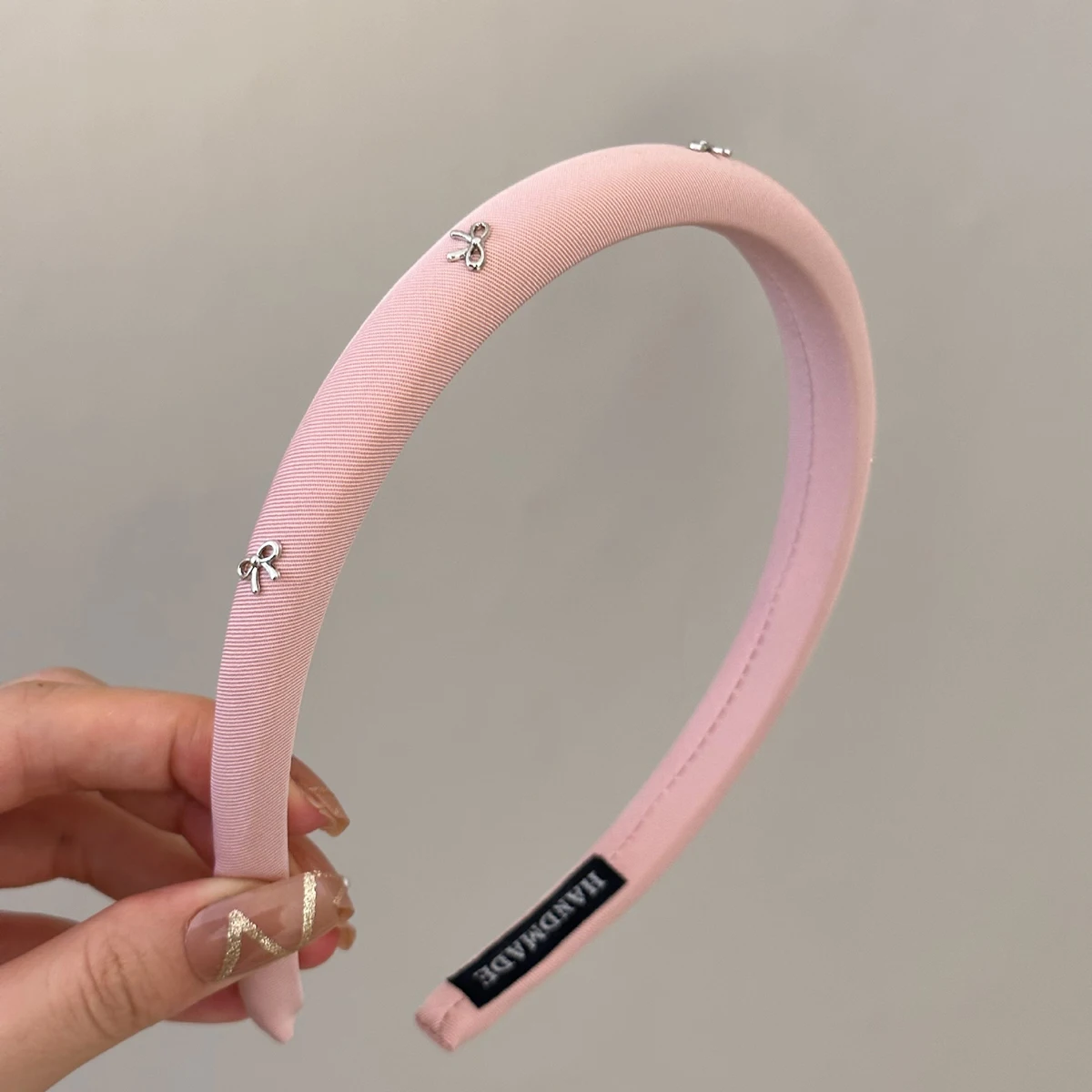 butterfly tie headband simple solid color fabric sponge head buckle headband accessory image 4
