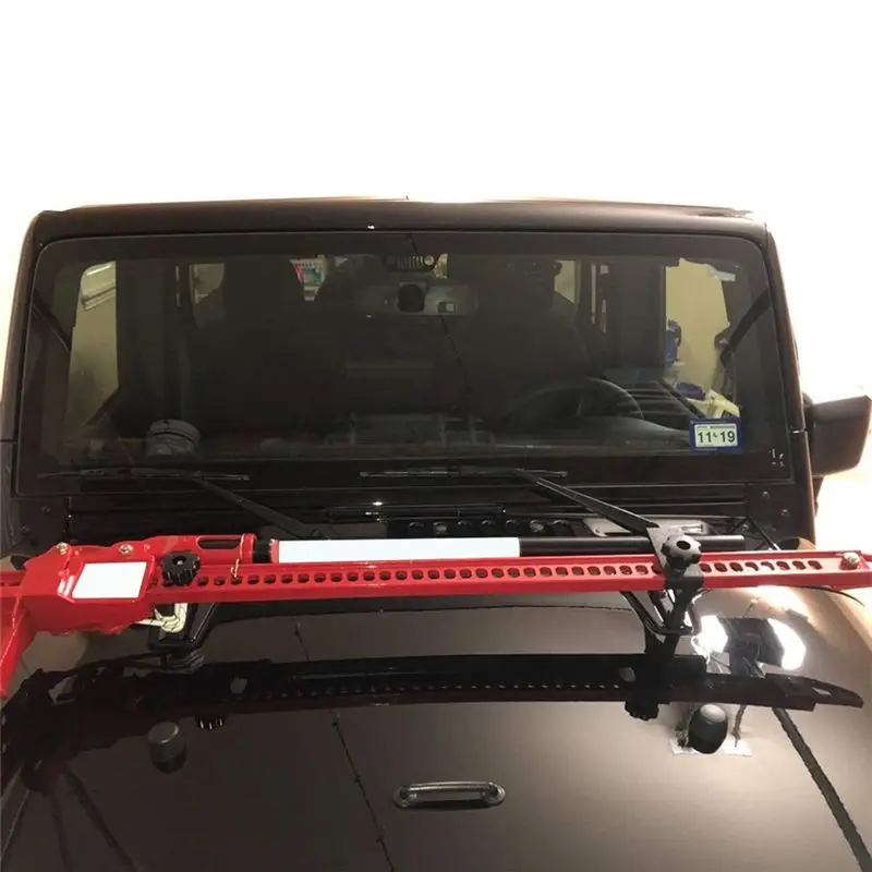 High Lift Jack Hood Mounts Brackets Hood Bracket Car Modification Accessories For Jeep Wrangler JK 2007-2018-A91R