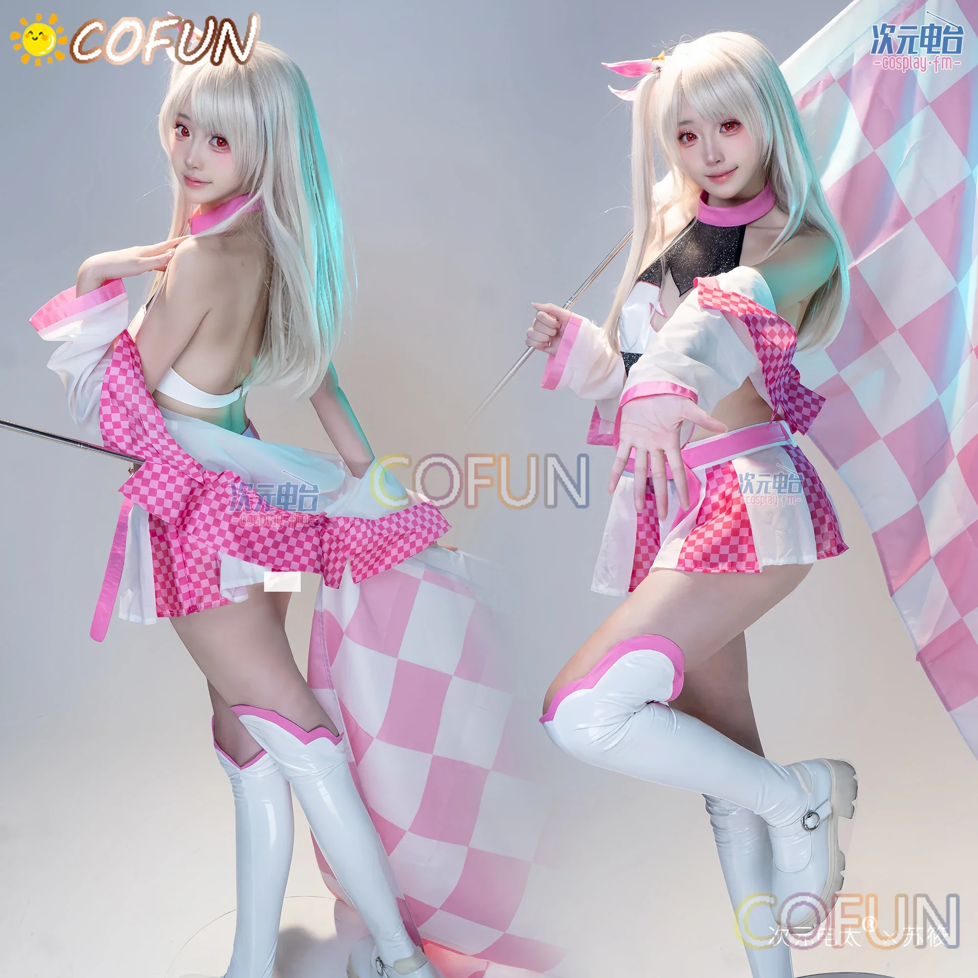 

COFUN Anime Fate/kaleid Liner Illyasviel Cosplay Costume Illyasviel Sexy Racing Suit Halloween Costumes
