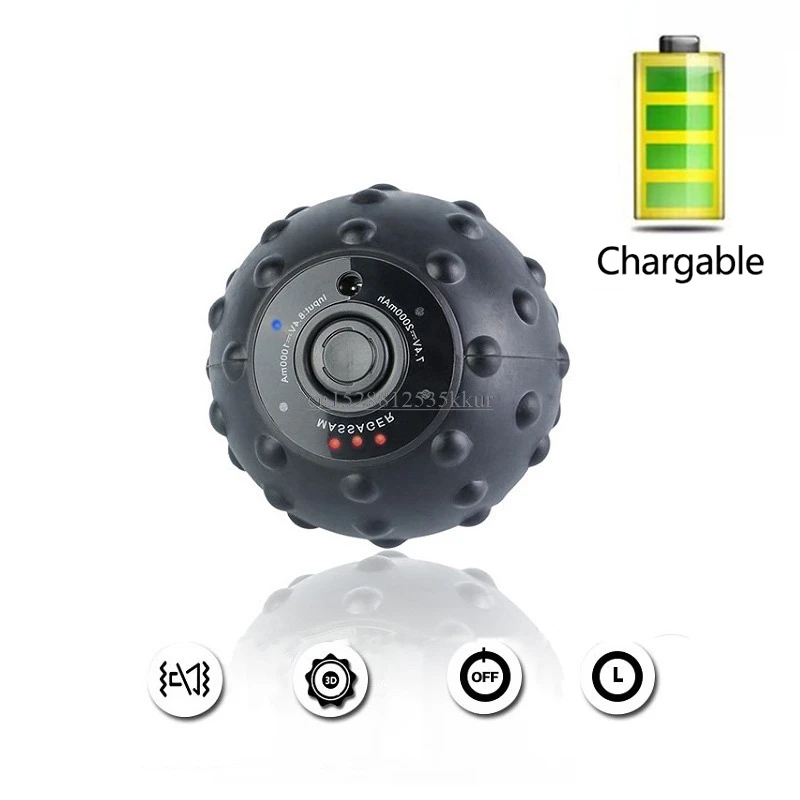 Yoga Chargeable Electric Massage Ball Four-speed Adjustment Sport Muscle Relax Fitness Fascia Acupuncture Point Ball Equipment