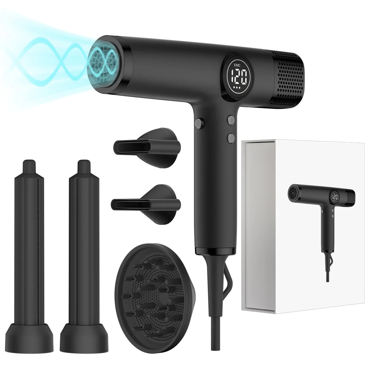 

High-speed Hair Dryer Negative Ion Low Noise Bladeless High Power Cold and Hot Brushless Hair Dryer