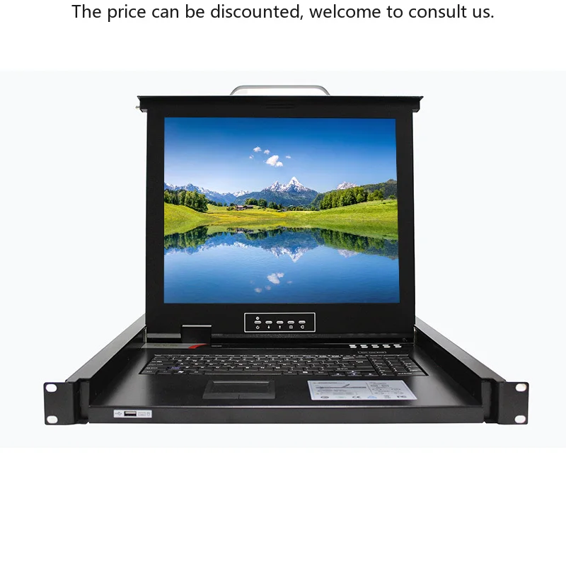 

17 Inch 1U Rack Mount VGA KVM Console With 4/8/16 Ports LCD KVM Switch Stock Computer Connections