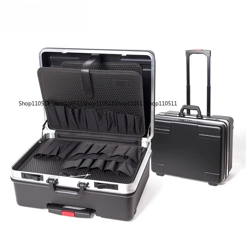 Household Carpentry Electrician Maintenance Combo Tool Set, 801.04/P ABS Tie Rod Hard Shell Storage Toolbox