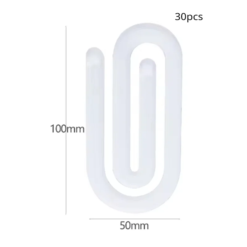 

Practical-30Pcs Decorative Jumbo Acrylic Paper Clips, Sublimation Blank For Office, School, Christmas, Graduation And Birthday E