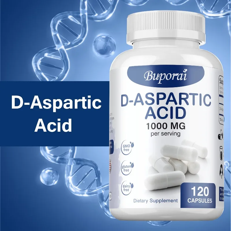 D-Aspartic Acid - Increase Energy, Support Brain Function, and Overall Health, Enhances Memory, Maintain Vitality and Immunity