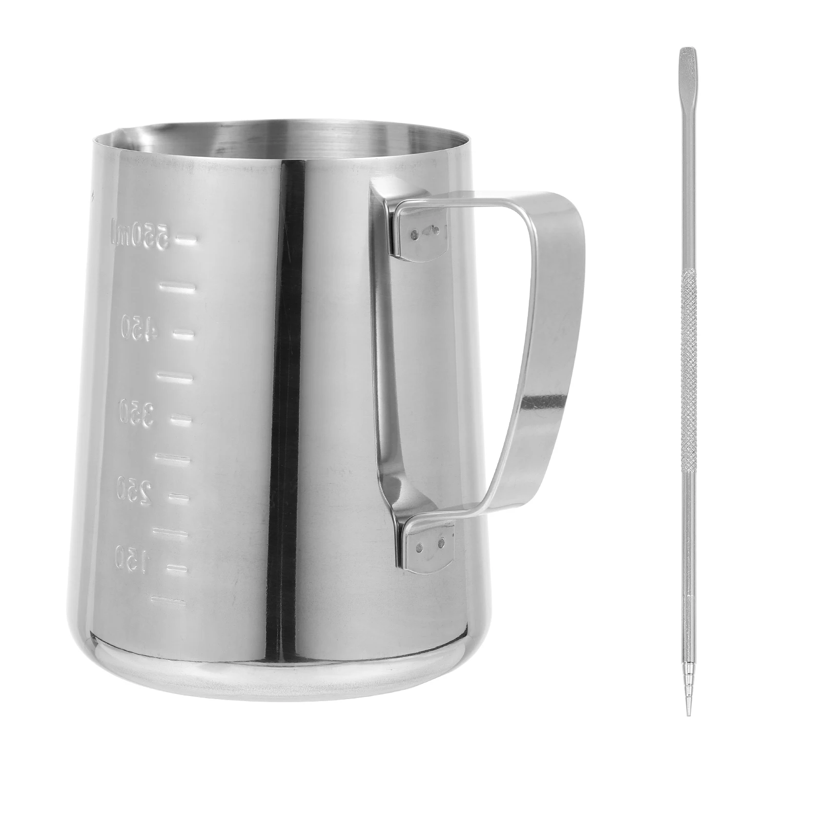 1 set Stainless Latte Art Pitcher Coffee Bar Accessories 550ML Measuring Cup Milk Frothing Jug Coffee Accessories