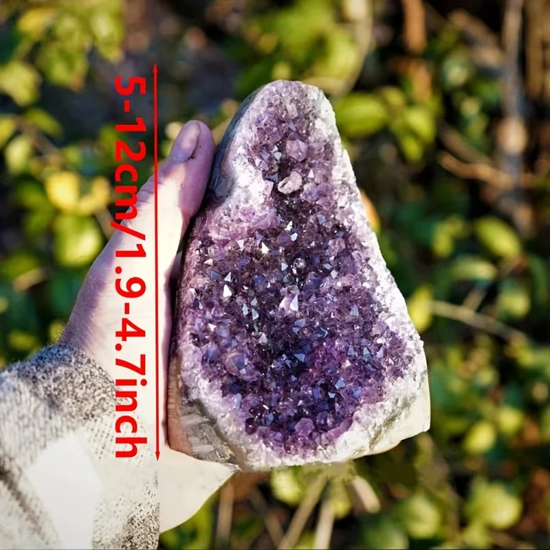 Natürlicher Amethyst-Kristall, Cluster, Heilkristall, Präsentationsstück, lila Kristallgitter, therapeutische Kristalldekoration – Detail 4