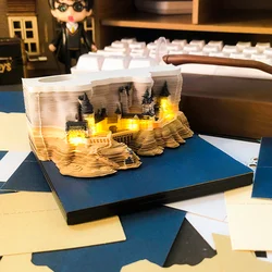 Omoshiroi Block 3D Calendar 2026 Notepad 3D Memo Pad Castle Sticky Note 3D Art Notes Block Office Accessories Original Gifts
