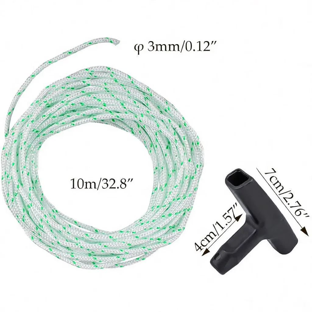 Robust Recoil Starter Cord 5.0mm 10m Replacement For Outdoor Engine Power Tool Chainsaw Lawn Mower Pull Rope