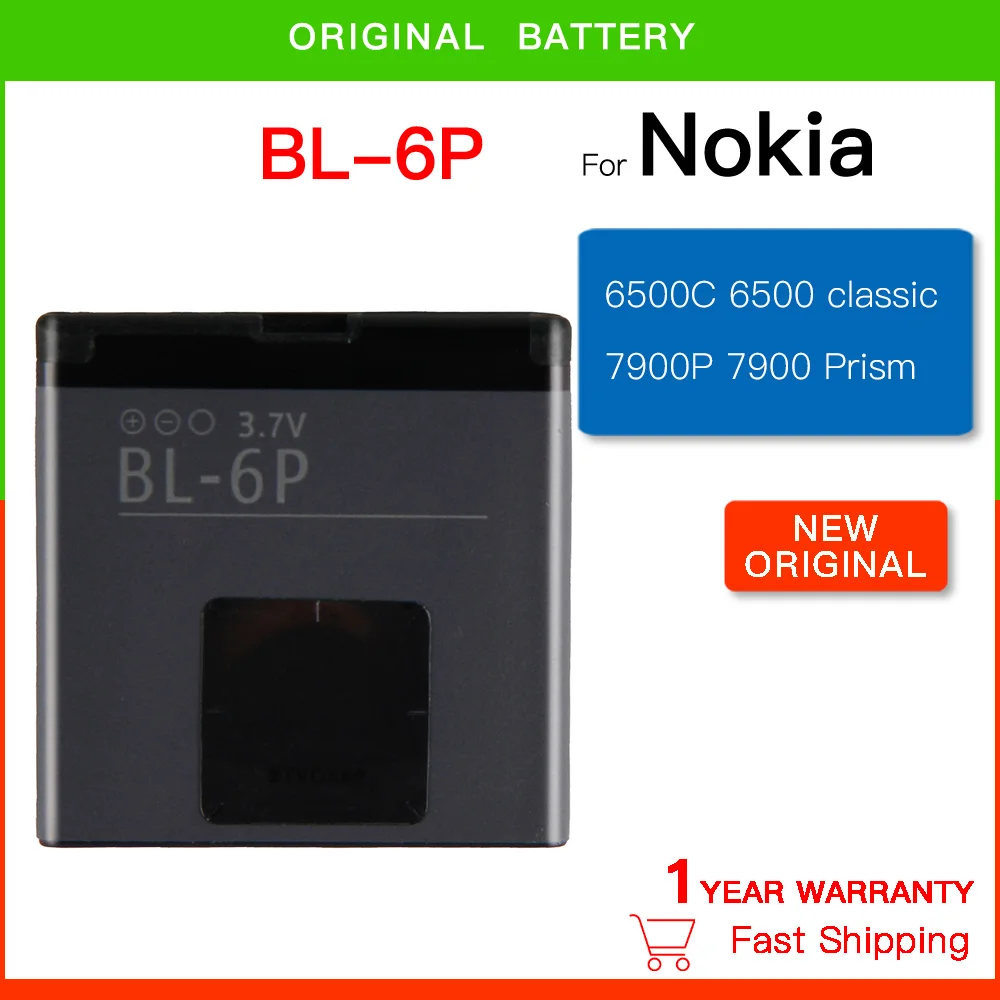 Original BL-6P Replacement Battery For Nokia 6500C 6500 Classic 7900 Prism 7900P BL 6P BL6P 830mAh Batteria +Tracking Number