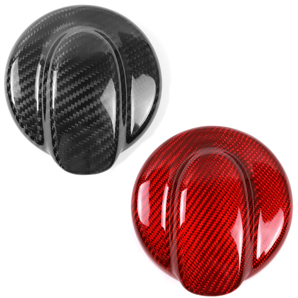 Carbon Fiber Car Fuel Tank Cap Cover Case Housing Sticker For MINI Cooper R55 R56 LCI Auto Accessories