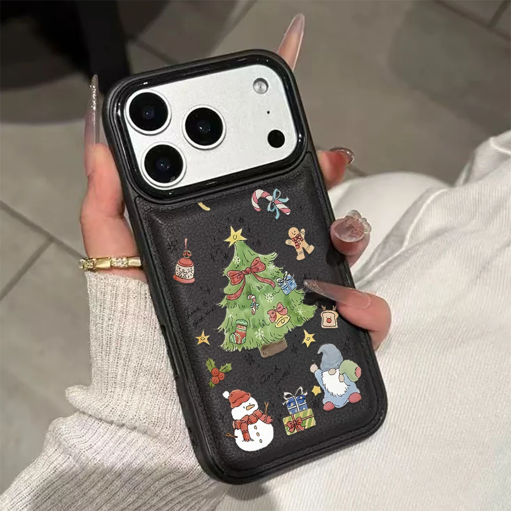 

Christmas Tree Printed Phone Case For iPhone 16 15 14 13 12 11 Pro Max 17 16 15 14 Plus 17Air ShockProof Silicone Back Cover