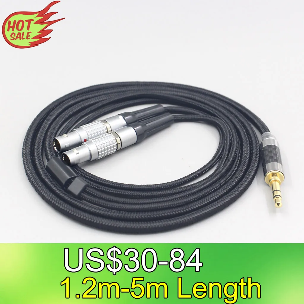 

6.5mm XLR Super Soft Headphone Nylon OFC HIFI DIY Cable For Focal Utopia Fidelity Circumaural Headphone Earphone LN007532