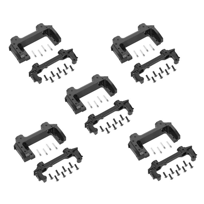 

5X Aluminum Alloy Front Rear Rail Bumper Mounts With Front Servo Mounts For 1/10 RC Crawler Axial SCX10 II 90046 90047