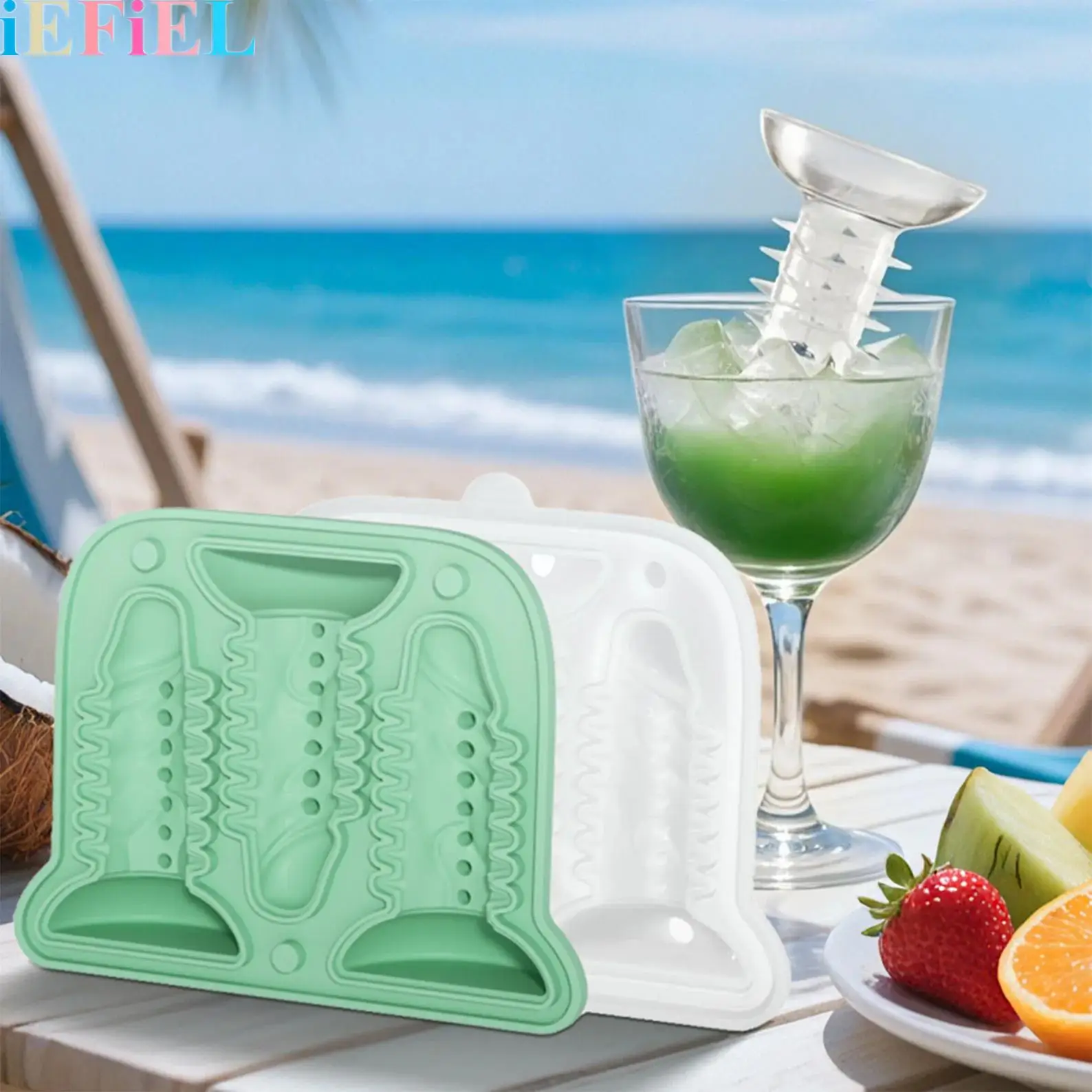 

Food-Grade Silicone Ice Cube Tray with Lid for Juice Drinks Beverage Crafting Whiskey Cocktails Accessories