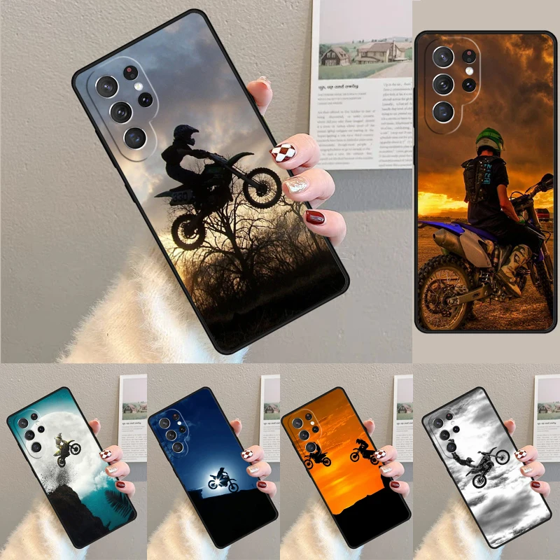 Freestyle Motocross Sport Phone Case for Samsung Galaxy note 10 pro S26 Ultra S23 S24 FE S25 S21 S22 PLUS shockproof Cove