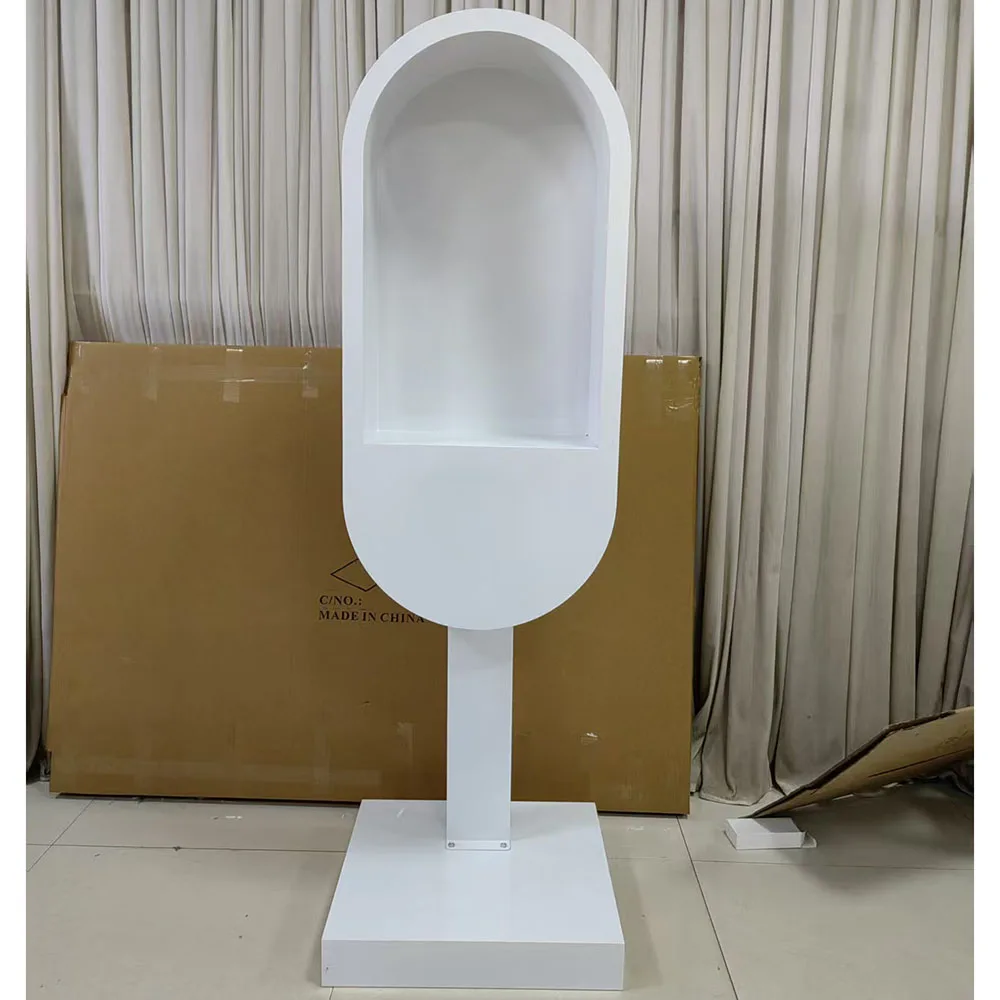 Mini Design White Metal Detachable Telephone Booth Stand For Event Telephone Booth