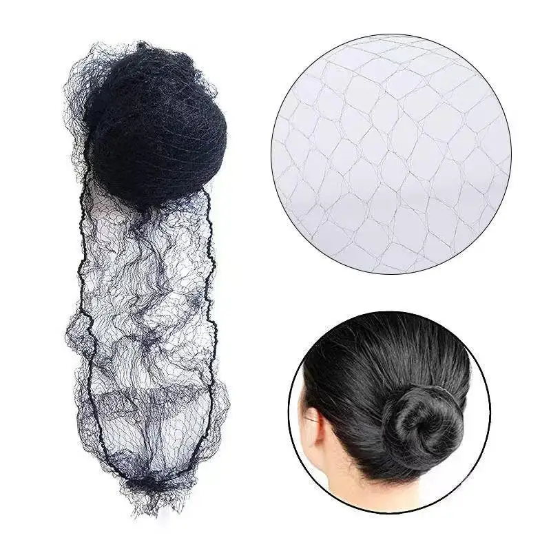 

10Pcs Durable Nylon Hair Net For Bun Hair Hair style Tool Black Blonde Brown Hair Net For Wigs Mesh Hair Styling Hairnets