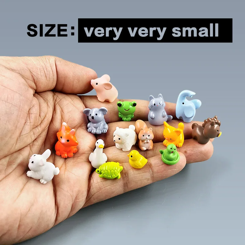 10Pcs Sea Horse Animal Crab Octopus Goldfish Anteater Alpaca Rabbit Fox Figurine Miniature Fairy Garden Decoration Accessories