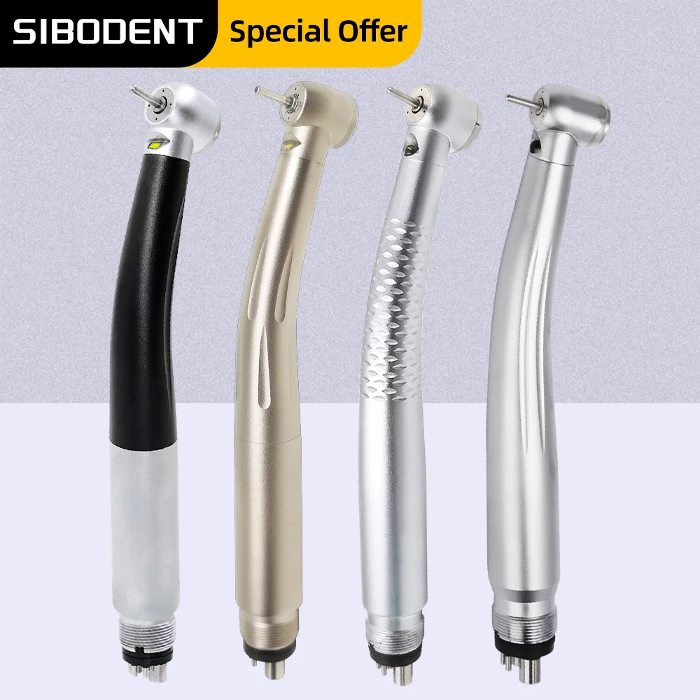 Dental LED High Speed Handstück Zahnarzt Tipps Lehren Modell E-Generator Air Turbine B2 M4 Zahnmedizin Push Button Triple wasser Spray