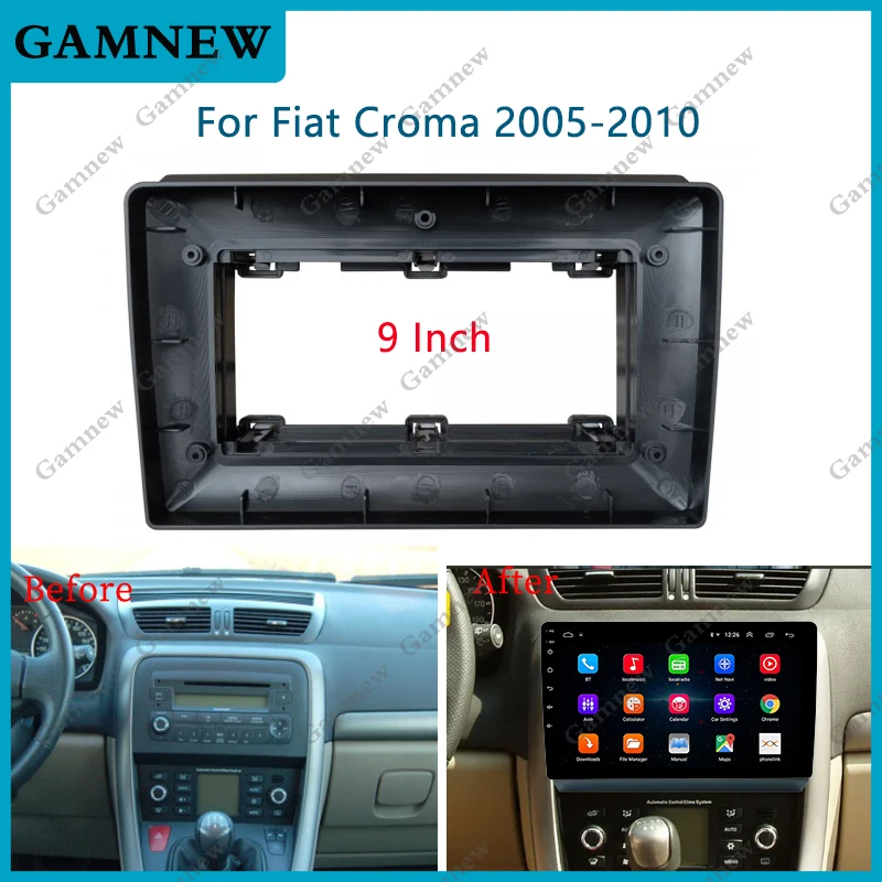 

9-дюймовая Автомобильная рамка-адаптер Canbus Box Android Стандартная панель для Fiat Croma 2005-2010