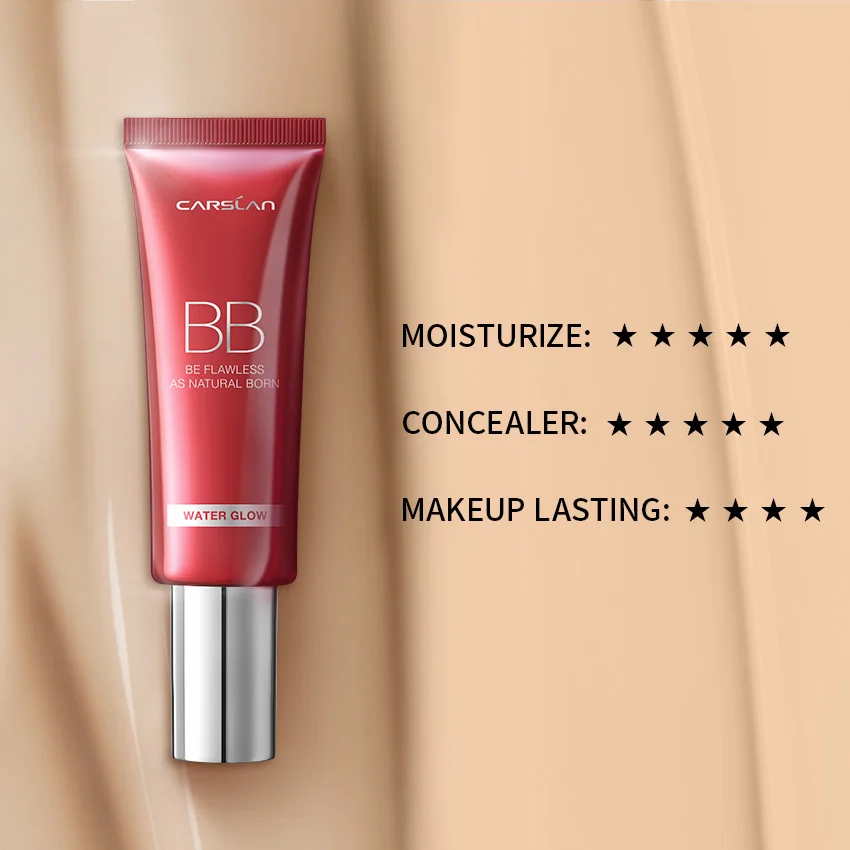 CARSLAN – BB crème correctrice hydratante à base de plantes, liquide de blanchiment, fond de teint, maquillage cosmétique longue durée