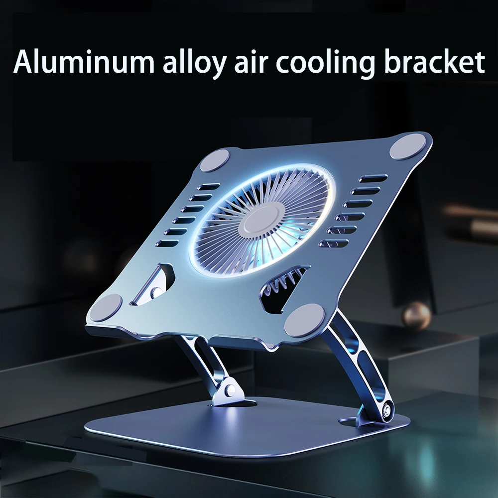 Top Laptop Stand with Computer Cooling Fan for Apple MacBook 11-17 Inch Dell Lenovo Aluminum alloy bracket for All Gaming laptop