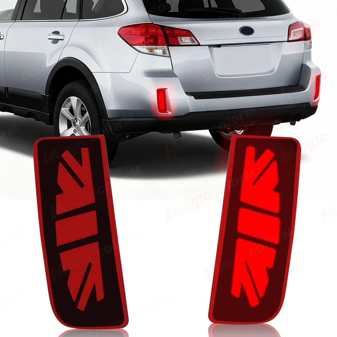 

2pcs Tail Lamp For Subaru Outback US Version 2010 - 2014 LED Rear Bumper Light DRL Rear Fog Lamp Dynamic Turn Signal Brake Light