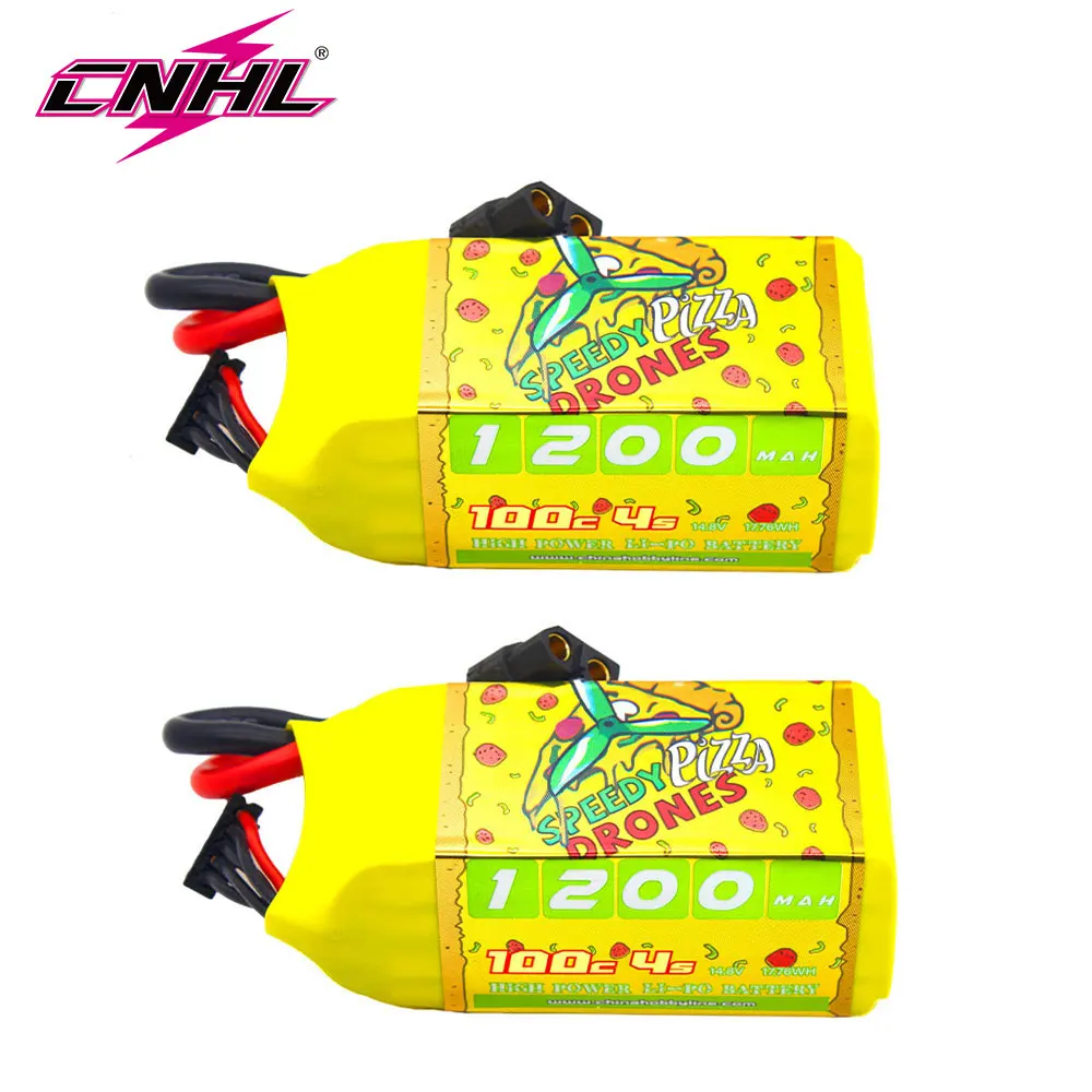 2PCS CNHL 4S 14.8V Lipo Battery 1200mAh 100C MiniStar With XT60 Plug For RC Car FPV Drone Quadcopter Airplane Helicopter Hobby