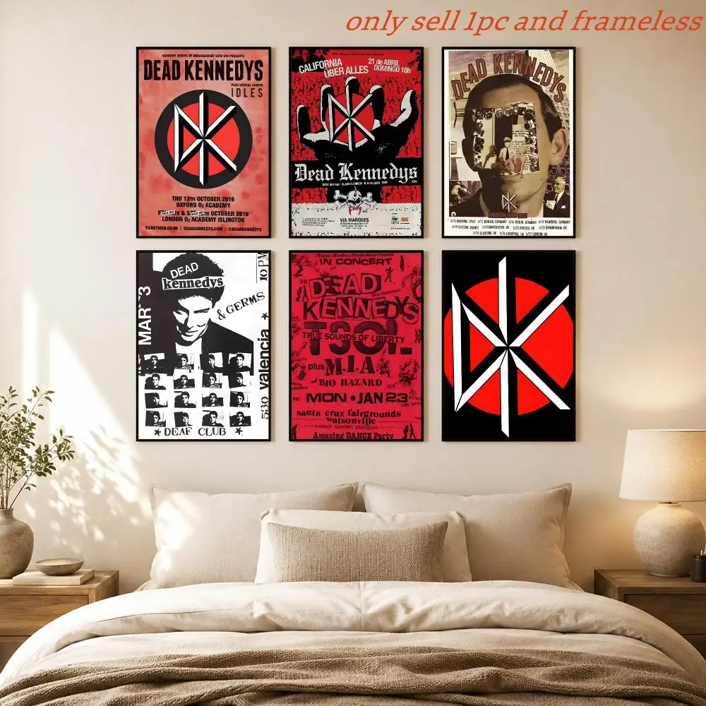 Punk D-Dead Kennedys-Band Poster HD Home Sticky Wall Waterproof Home Living Room Bar Aesthetic Decor