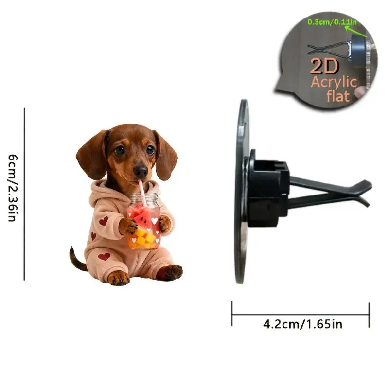 Cute 2D Acrylic Car Air Vent Clips Cartoon Air Freshener Clips For Car Interior Decoration Auto Accessories