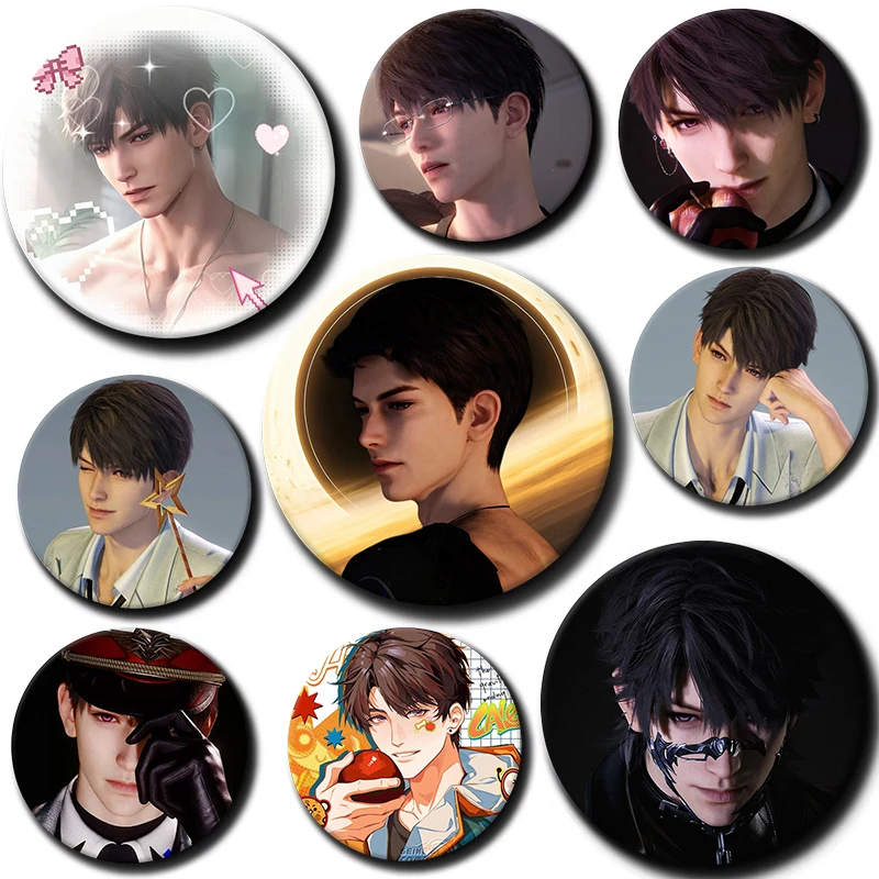 58mm Tinplate Soft Button Pin Brooch Metal Badge Cartoon Character Caleb Badges  Custom Jewelry Accessories Hat Bag Lapel