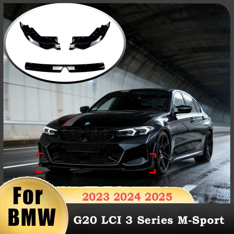 

Front Bumper Lip For BMW G20 3 Series M-Sport 320i 325i 330i 320d M340i LCI 2023 2024 2025 Body Kit Spoiler Splitters Diffuser