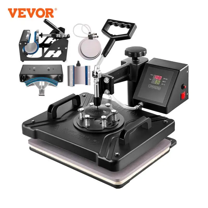 VEVOR 5 6 8 in 1 Heat Press Machine T shirt Heat Transfer Printer Muntifunctional Sublimation For Mug/Latte Mug/Hat/Plate/Bottle